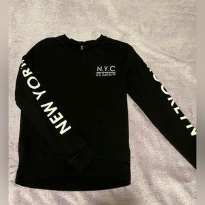 H&M, NYC lettered black shirt